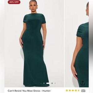 Fashion Nova Hunter Green Maxi Dress